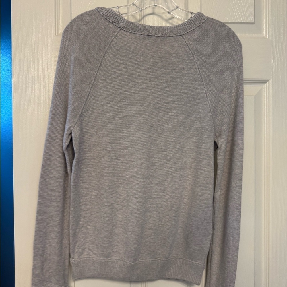 New - LOFT Light Gray Sweater with Jewel Accents - Picture 3 of 4